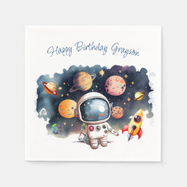 Weltraumplanets Boy Birthday Serviette
