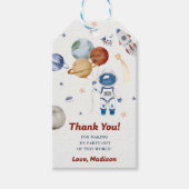 Weltraumplanets-Raketenschiff Vielen Dank für Ihr Geschenkanhänger (Vorderseite)