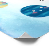 Weltraumplanets-Raketenschiff-Zeitkapsel Poster (Ecke)