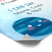 Weltraumplanets-Raketenschiff zum Geburtstag Poster (Ecke)