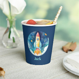 Weltraumplanungen zum ersten Geburtstag Pappbecher
