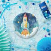 Weltraumplanungen zum ersten Geburtstag Pappteller (Party)