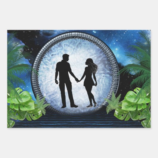 Weltraumportal Geschenkpapier Set (Vorderseite)