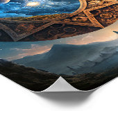 Weltraumposter der kosmischen Fantasie Poster (Ecke)