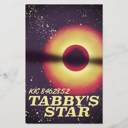 Weltraumposter der Tabbys Briefpapier (Vorderseite)