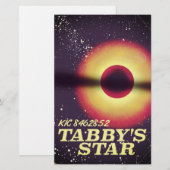 Weltraumposter der Tabbys Briefpapier (Vorne/Hinten)
