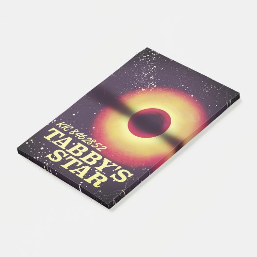 Weltraumposter der Tabbys Post-it Klebezettel (angewinkelt)