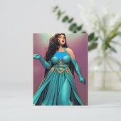 Weltraumprinzessin Postkarte (Stehend Vorderseite)