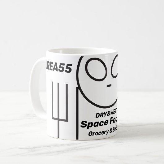 Weltraumprodukte Kaffeetasse (Vorderseite Links)