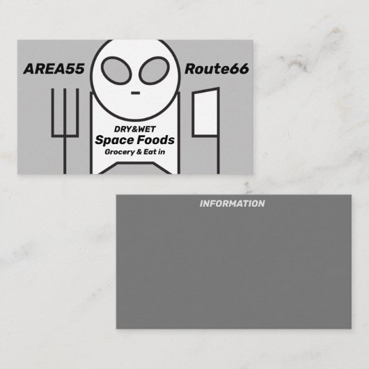 Weltraumprodukte Visitenkarte (Vorne/Hinten)