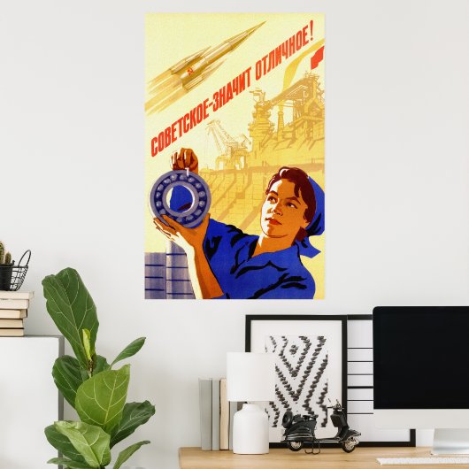 Weltraumprogramm der UdSSR Poster (Heimbüro)