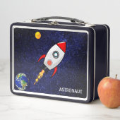 Weltraumrakete auf der Galaxie Metall Brotdose (Beispiel)
