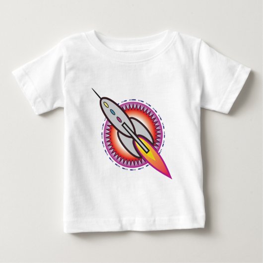Weltraumrakete Baby T-shirt (Vorderseite)