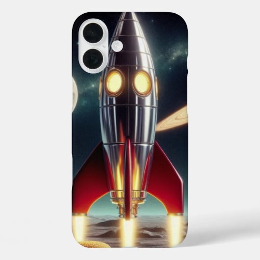 Weltraumrakete Case-Mate iPhone Hülle (Rückseite)