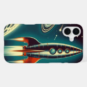 Weltraumrakete iPhone Hülle (Rückseite (Horizontal))