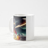 Weltraumrakete Kaffeetasse (Vorderseite Links)