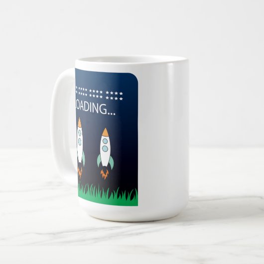Weltraumrakete Kaffeetasse (Vorderseite Links)