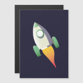 Weltraumrakete Magnetkarte (Vorne/Hinten)