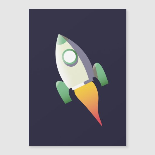 Weltraumrakete Magnetkarte (Vorderseite)