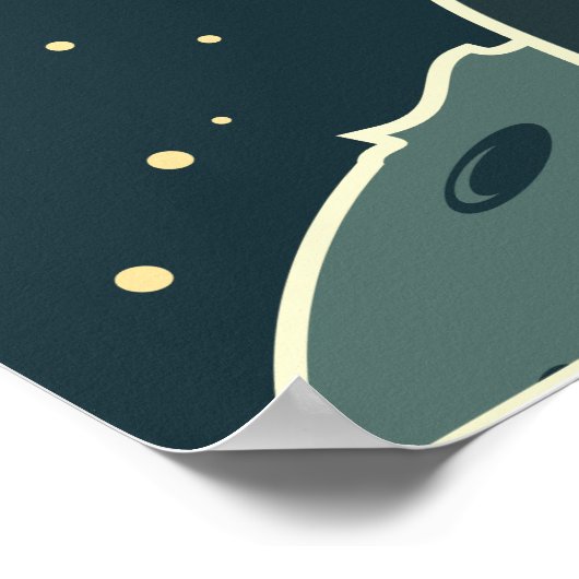 Weltraumrakete Poster (Ecke)