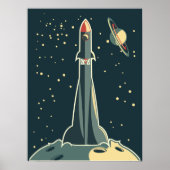 Weltraumrakete Poster (Vorne)