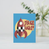 Weltraumrakete Postkarte (Stehend Vorderseite)