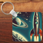 Weltraumrakete Schlüsselanhänger (Vorderseite)