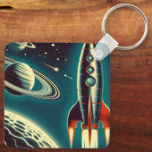 Weltraumrakete Schlüsselanhänger (Rückseite)