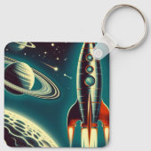 Weltraumrakete Schlüsselanhänger (Rückseite)