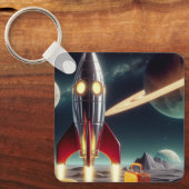 Weltraumrakete Schlüsselanhänger (Vorderseite)