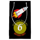 Weltraumrakete zum Geburtstag des Mondes Kleine Geschenktüte (Vorderseite)