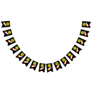 Weltraumrakete zum Geburtstag des Mondes Wimpelkette