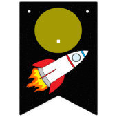 Weltraumrakete zum Geburtstag des Mondes Wimpelkette (Erste Fahne)