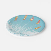 Weltraumraketen explodieren pappteller (Schrägansicht)