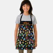 Weltraumraketenplanet schwarz schürze (Insitu)