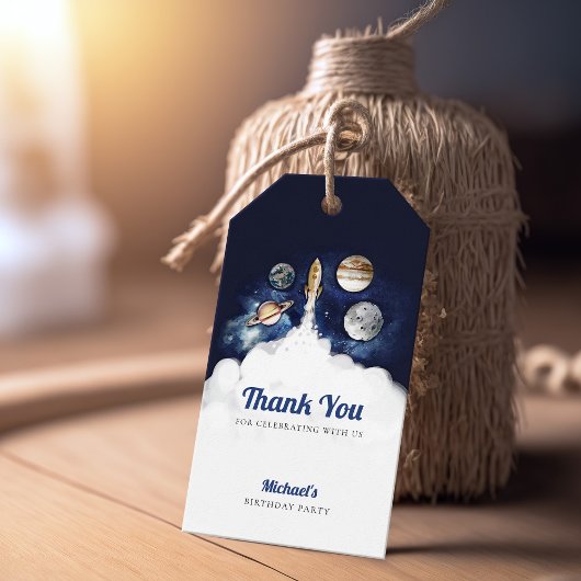 Weltraumraketenplaneten Galaxie Geschenkanhänger