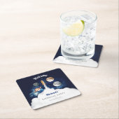 Weltraumraketenplaneten Galaxy Paper-Teller Rechteckiger Pappuntersetzer (Vor Ort)