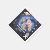 Weltraumraketenplaneten Kinderdusche Serviette (Ecke)