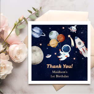 Weltraumraketenplaneten Papier Teller Napkins Serviette