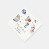 Weltraumraketenplaneten Papier Teller Napkins Serviette (Ecke)