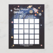 Weltraumraketenplanets Boy Baby Shooter Bingo (Vorderseite)