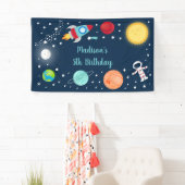 Weltraumraketenschiff Astronaut Planets Geburtstag Banner (Insitu)