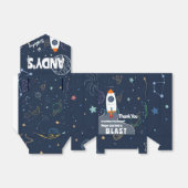 Weltraumraketenschiff Geburtstagsparty Danke Geschenkschachtel (Ungefaltet)