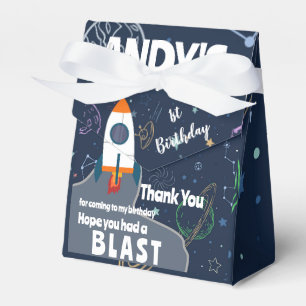 Weltraumraketenschiff Geburtstagsparty Danke Geschenkschachtel