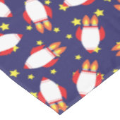 Weltraumraketenschiff Geburtstagsparty Tischdecke (Schrägansicht)