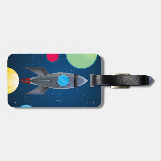 Weltraumraketenschiff Gepäckanhänger (Rückseite horizontal)