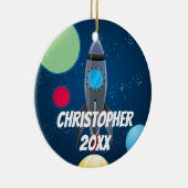 Weltraumraketenschiff Keramik Ornament (Rechts)