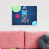 Weltraumraketenschiff Leinwanddruck (Insitu (Wohnzimmer))