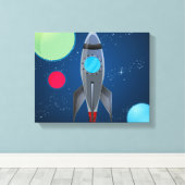 Weltraumraketenschiff Leinwanddruck (Insitu (Holzboden))
