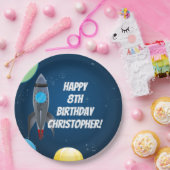 Weltraumraketenschiff Pappteller (Party)